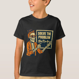 T-shirt Professeur Halloween Six Sept Mème 6 7 Squelette