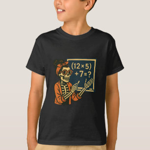 T-shirt Professeur Halloween Six Sept Mème 6 7 Squelette É