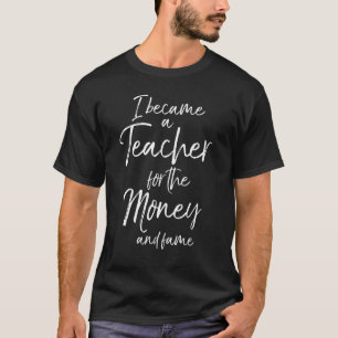 T-shirt Professeur Joke Je Suis Devenu Enseignant Pour L'A
