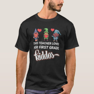 T-shirt Professeur Love Sa 1ère année Valentines Jour Conv