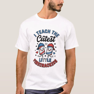 T-shirt Professeur Mignon Firecracker Vintage Quatre Juill