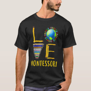 T-shirt Professeur Montessori d'amour Éducation Montessori