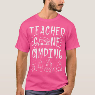 T-shirt Professeur Parti en Camping Drôle de Voyage de Vac