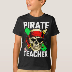 T-shirt Professeur pirate crâne drôle