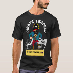 T-shirt Professeur Pirate jardin d'enfants Perroquet et tr