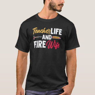 T-shirt Professeur Pompiers Fier Époux Pompière Lutte Cont