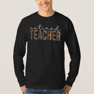 T-shirt Professeur Retraité Leopard Appréciation Pour Les