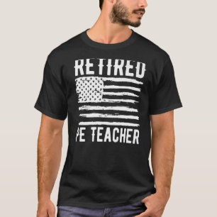 T-shirt Professeur retraité PE Profession drapeau américai
