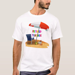 T-shirt Professeur retraité, Scène de plage