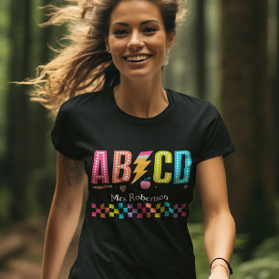 T-shirt professeur rétro abc retour à l'école