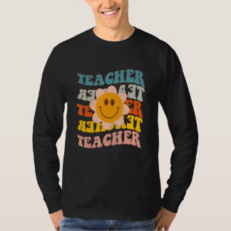 T-shirt Professeur rétro Daisy Colorée école primaire Te