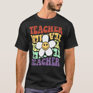 T-shirt Professeur Rétro Tournesol Sourire Visage Retour À