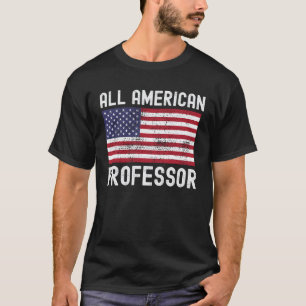 T-shirt Professeur Tout Américain Drapeau Américain 4 Jui