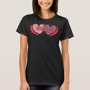 T-shirt Professeur Valentine Coeurs Leopard Funny Valentin