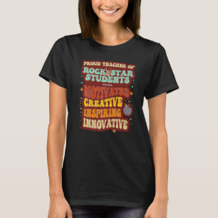 T-shirt Professeur vintage De Fier Des Étudiants Rockstar 