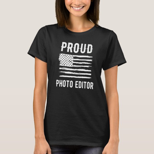 T-shirt Profession de l'éditeur de photos avec fierté Prem (Devant)