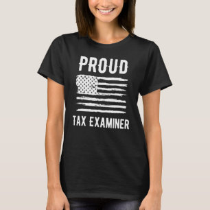 T-shirt Profession de préparation fiscale fier drapeau amé