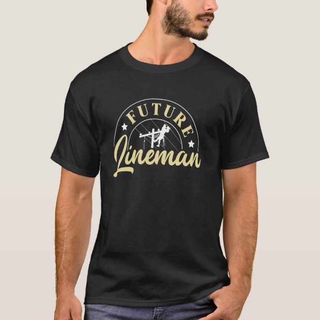 T-shirt Profession future de lineman (Devant)