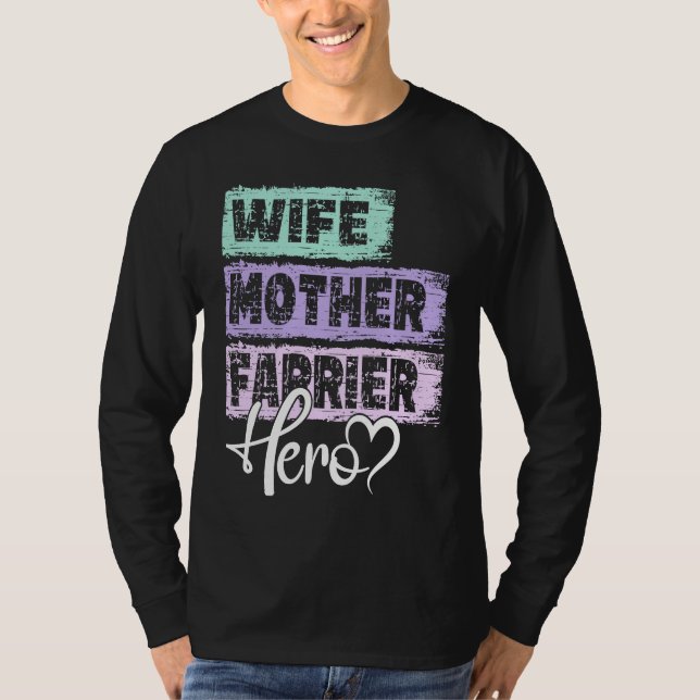 T-shirt Profession mom hero mother Farrier (Devant)