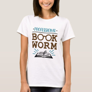 T-shirt Professional Bookworm Avid Book Reader