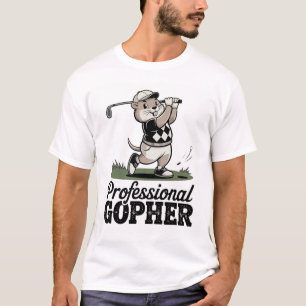 T-shirt Professional Gopher - Retro Golf Illustration