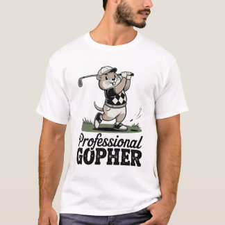 T-shirt Professional Gopher - Retro Golf Illustration