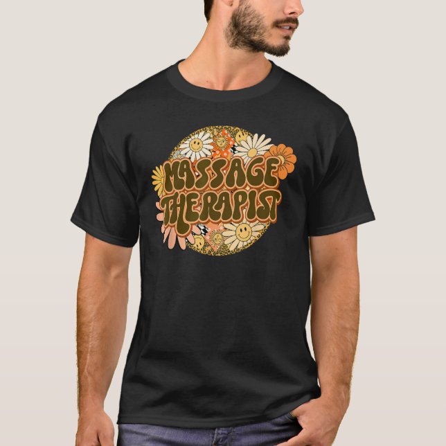 T-shirt Professional Massage Therapist Masseuse Groovy Mas (Devant)