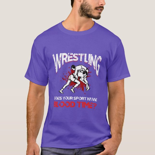 T-shirt Professional Wrestling Athlete Wrestler Sport vint (Devant)