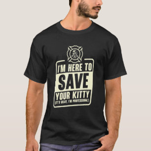 T-shirt Professionnel de la lutte contre l'incendie Chat d