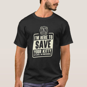T-shirt Professionnel de la lutte contre l'incendie Chat d
