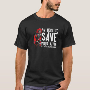 T-shirt Professionnel de la lutte contre l'incendie Chat d