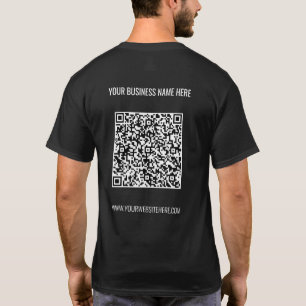 T-shirt professionnel QR Code et texte