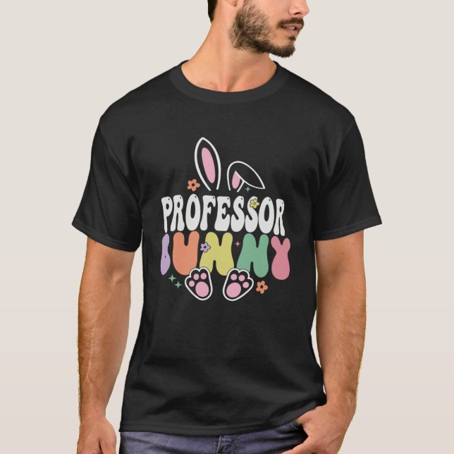 T-shirt Professor Bunny  Easter Day Groovy Family Matching (Devant)