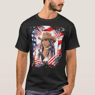 T-shirt Profil Cowboy Carter Pic American Flag