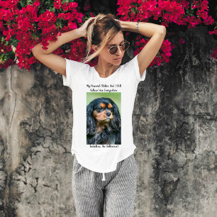 T-shirt Profil De Cavalier King Charles Harceleur Personne