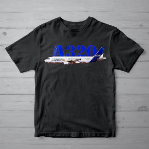 T-shirt Profil de dessin d'aquarelle d'Airbus A320