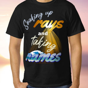 T-shirt Profiter des Rayons et Prendre des Noms Été