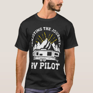 T-shirt Profiter du Voyage RV Pilot Camp Couple Camping