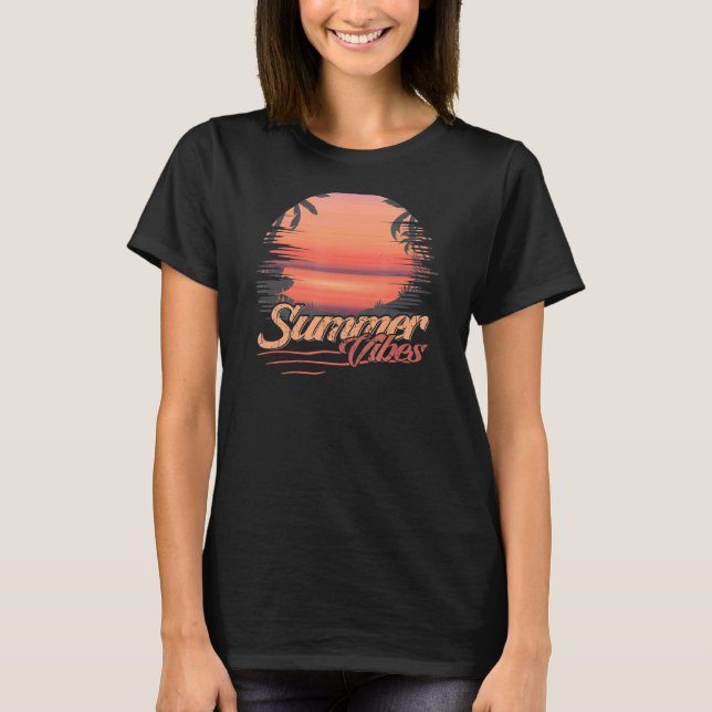 T-shirt Profitez De La Douce Vibes De Plage En Été (Devant)