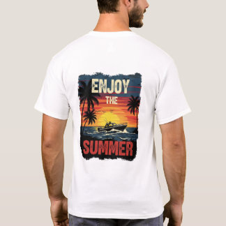 T-shirt Profitez de l'été - Retro Sunset Beach Vibes