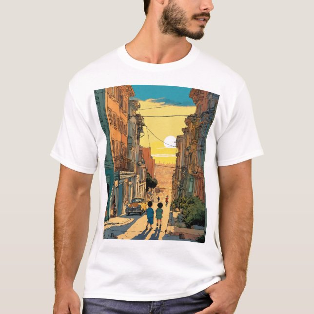 T-shirt Profitez du coucher de soleil avec ce tee-shirt (Devant)
