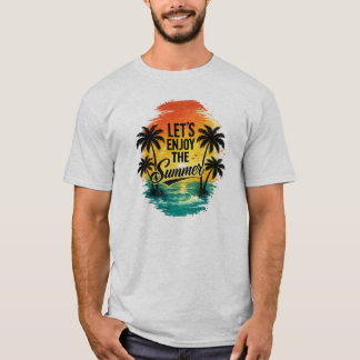 T-shirt Profitez du coucher de soleil tropical estival sou