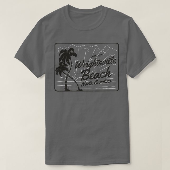 T-shirt Profitez du soleil et de l'ombre à Wrightsville Be (Design devant)