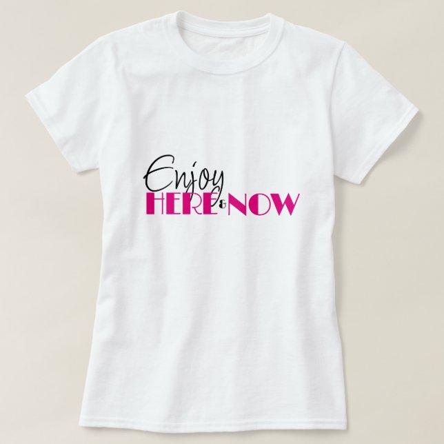 T-shirt PROFITEZ ICI ET MAINTENANT Citer Moderne Minimal R (Design devant)