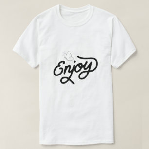 T-shirt Profitez – Typographie Positive Simple