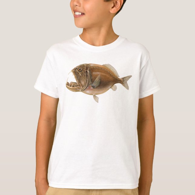 T-shirt profond de poisson de mer de Fangtooth (Devant)