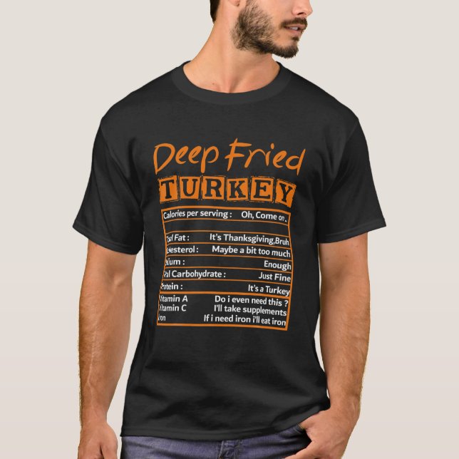 T-shirt Profond Fried Turquie Tee FunnyThanksgiving Nutrit (Devant)