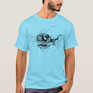 T-shirt profond terrifiant de poisson de mer