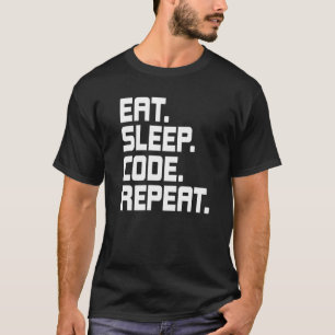 T-shirt Programmateur de codage de codage de répétition du