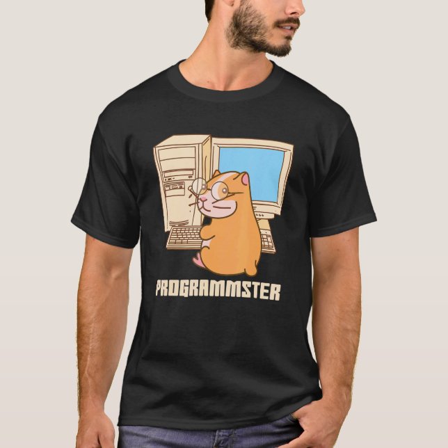 T-shirt Programmateur Hamster Programmer Ingénieur de jeu (Devant)